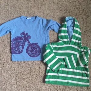 Mini Boden Set of Two Long Sleeve Shirts